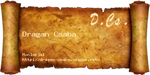 Dragan Csaba névjegykártya